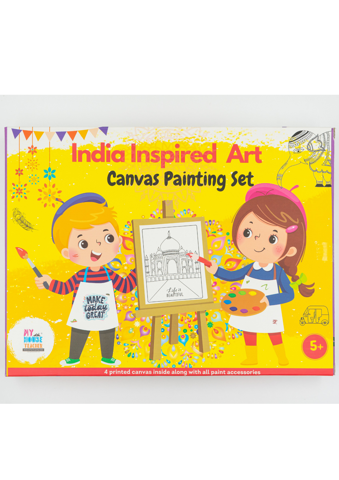 India Inspired Art Canvas Painting Set