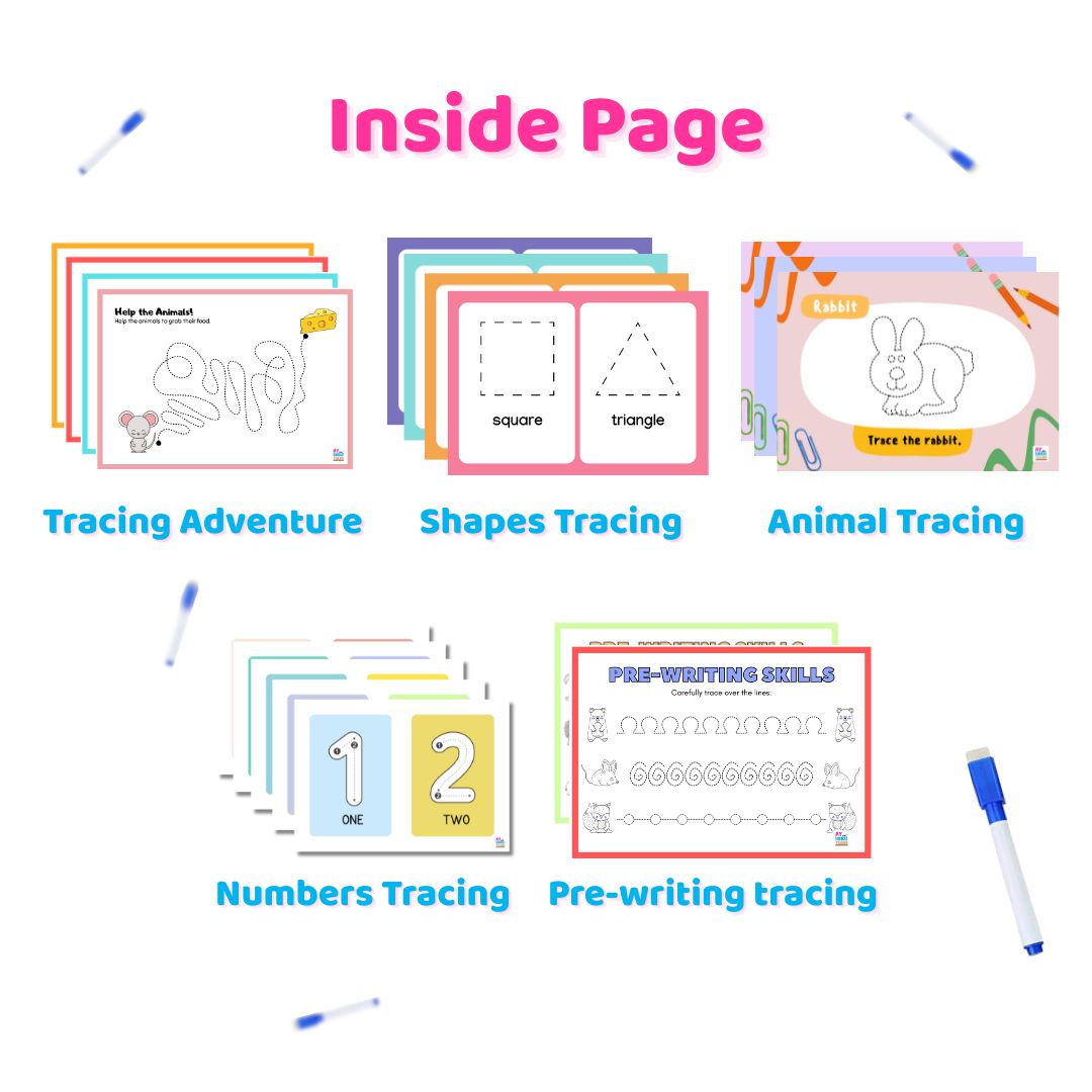 Different Trail Tracing Toddler Activity Pack