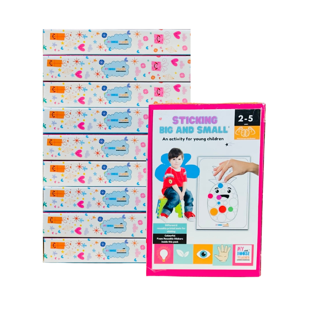 Sticking Big And Small Foam Sticker Activity Box - Pack Of 10