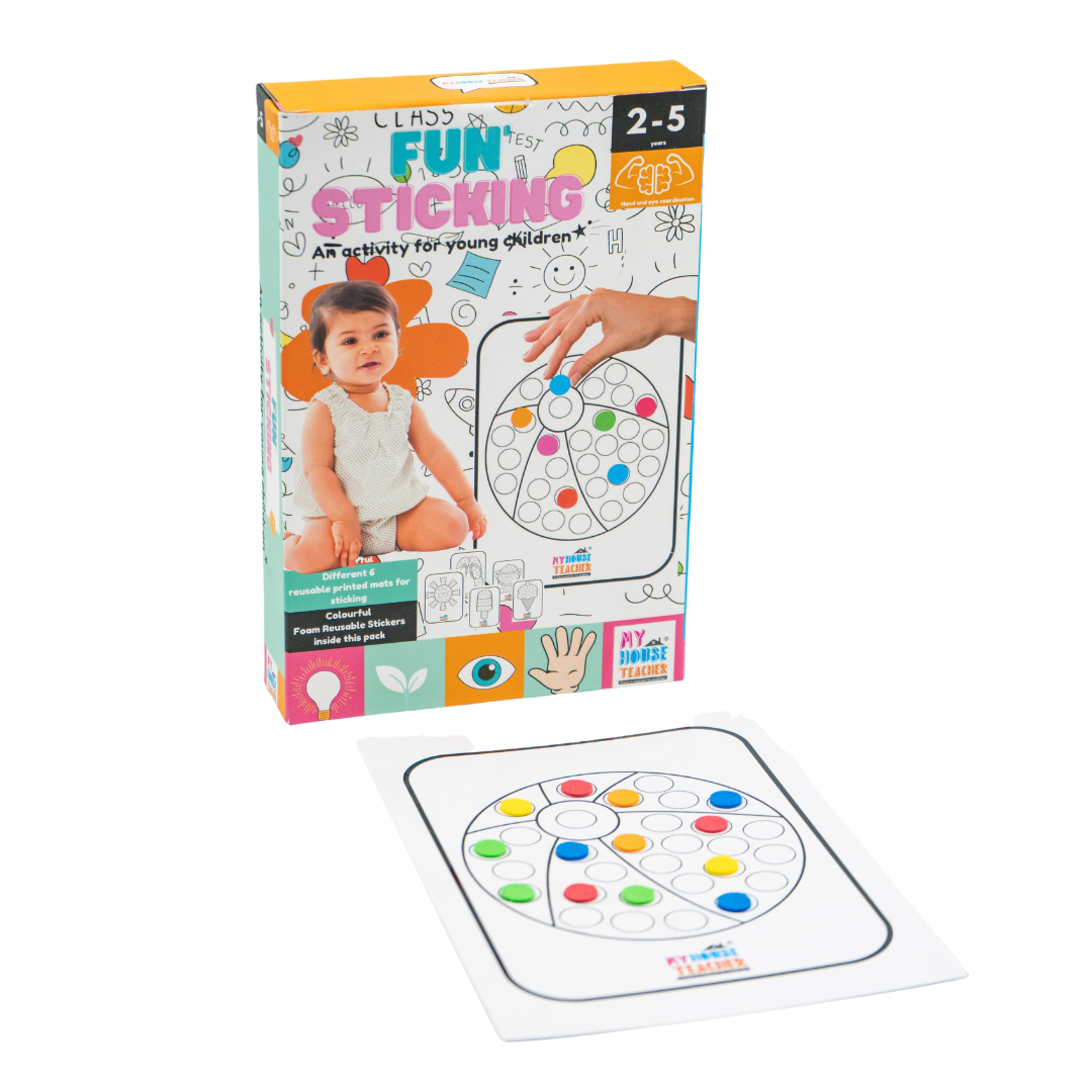My House Teacher Fun Sticking Activity With Foam Stickers (Reusable), Educational Toys For Kids Learning, Kids Activities Toys