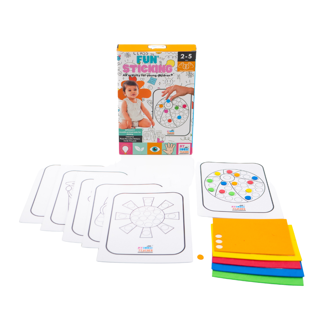 My House Teacher Fun Sticking Activity With Foam Stickers (Reusable), Educational Toys For Kids Learning, Kids Activities Toys