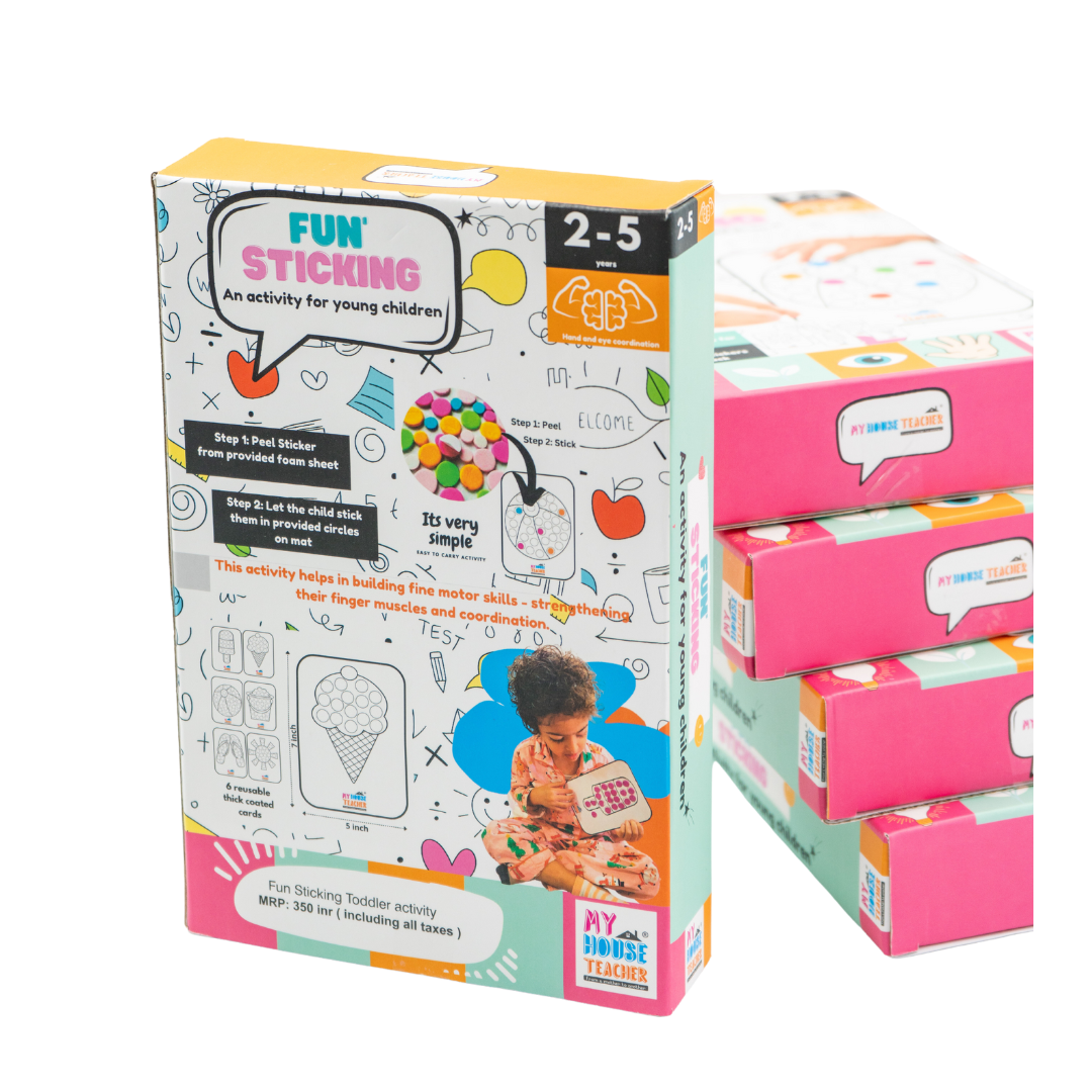 My House Teacher Fun Sticking Activity With Foam Stickers (Reusable), Educational Toys For Kids Learning, Kids Activities Toys