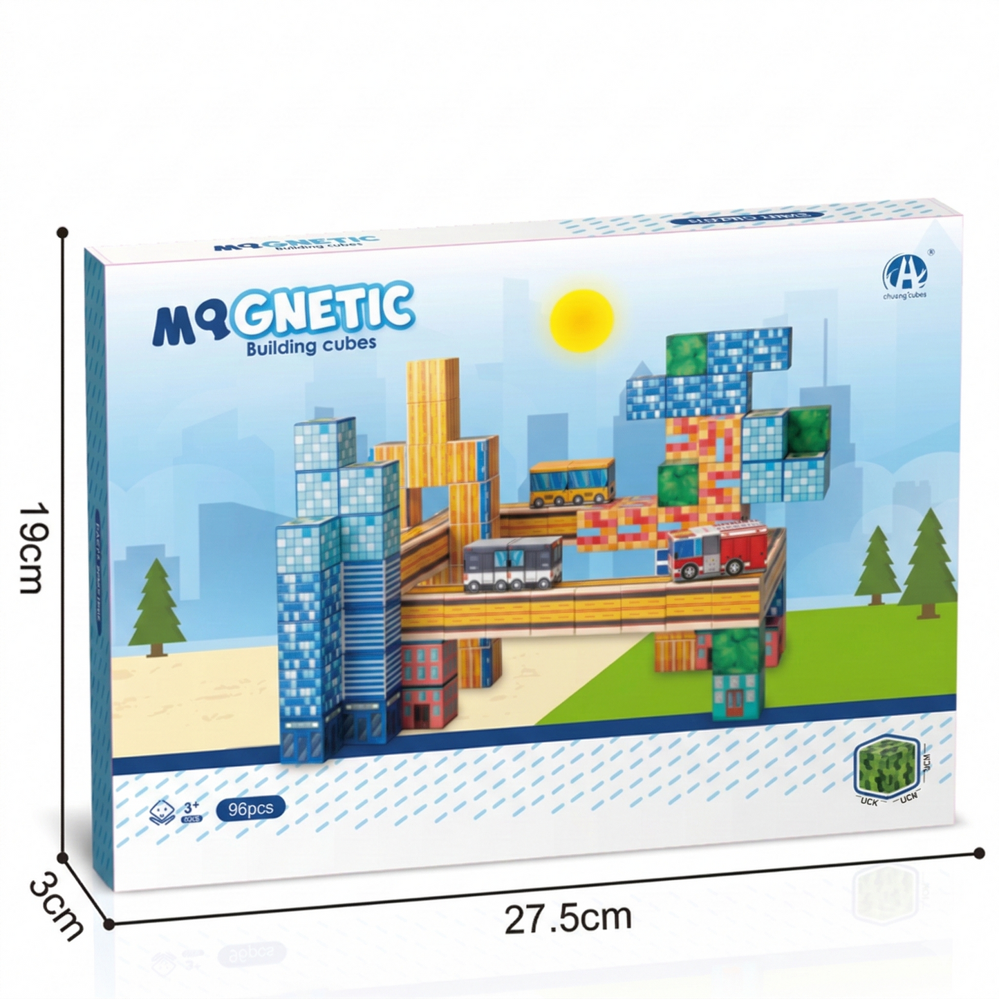 96-Piece Magnetic Building Cubes Set