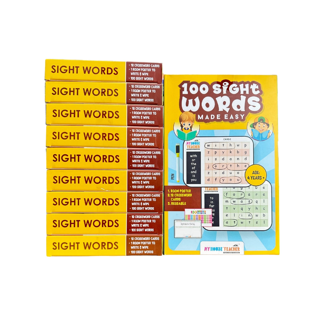 100 Sight Words Made Easy Activity Game - Pack Of 10