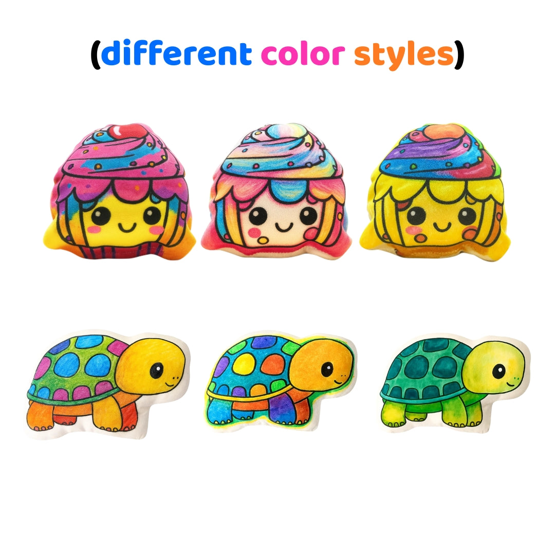DIY Soft Toy Painting Kit - Cupcake & Turtle