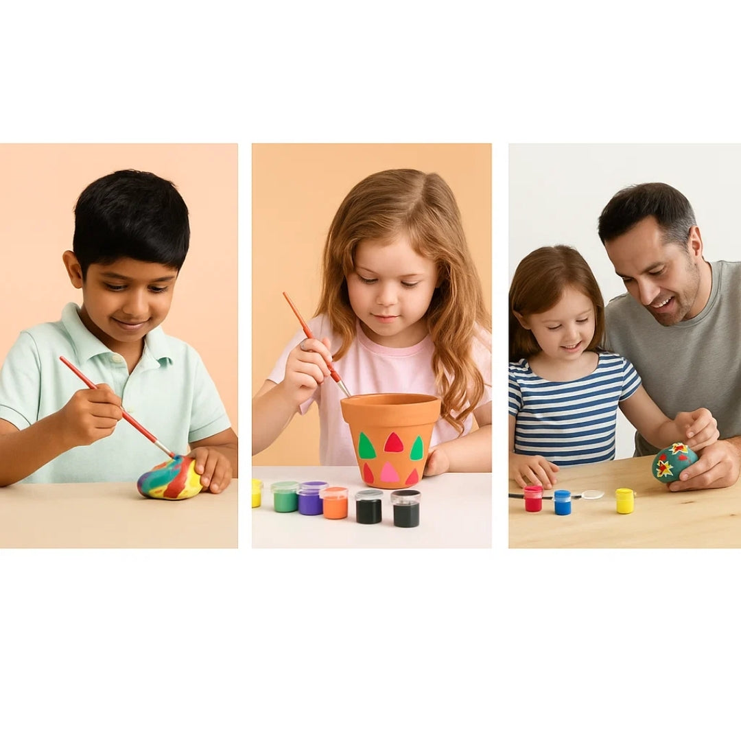 Color Your Own Rock Planter Activity