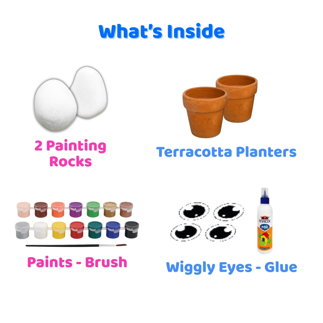 Color Your Own Rock Planter Activity
