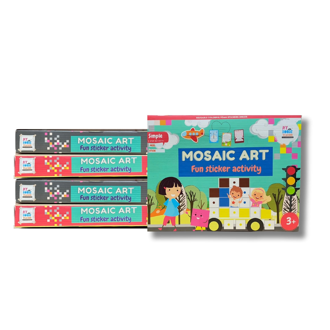 Mosaic Art Sticker Jumbo Activity - Pack of 5