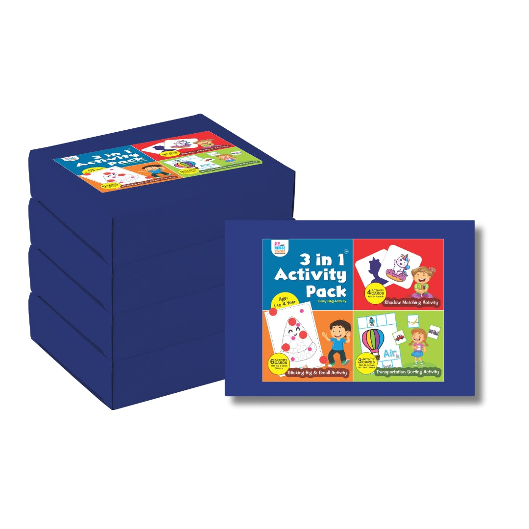 3 in 1 Activity Set For Toddlers - Shadow Matching, Sticking and Transport Sorting Skills- Pack Of 5