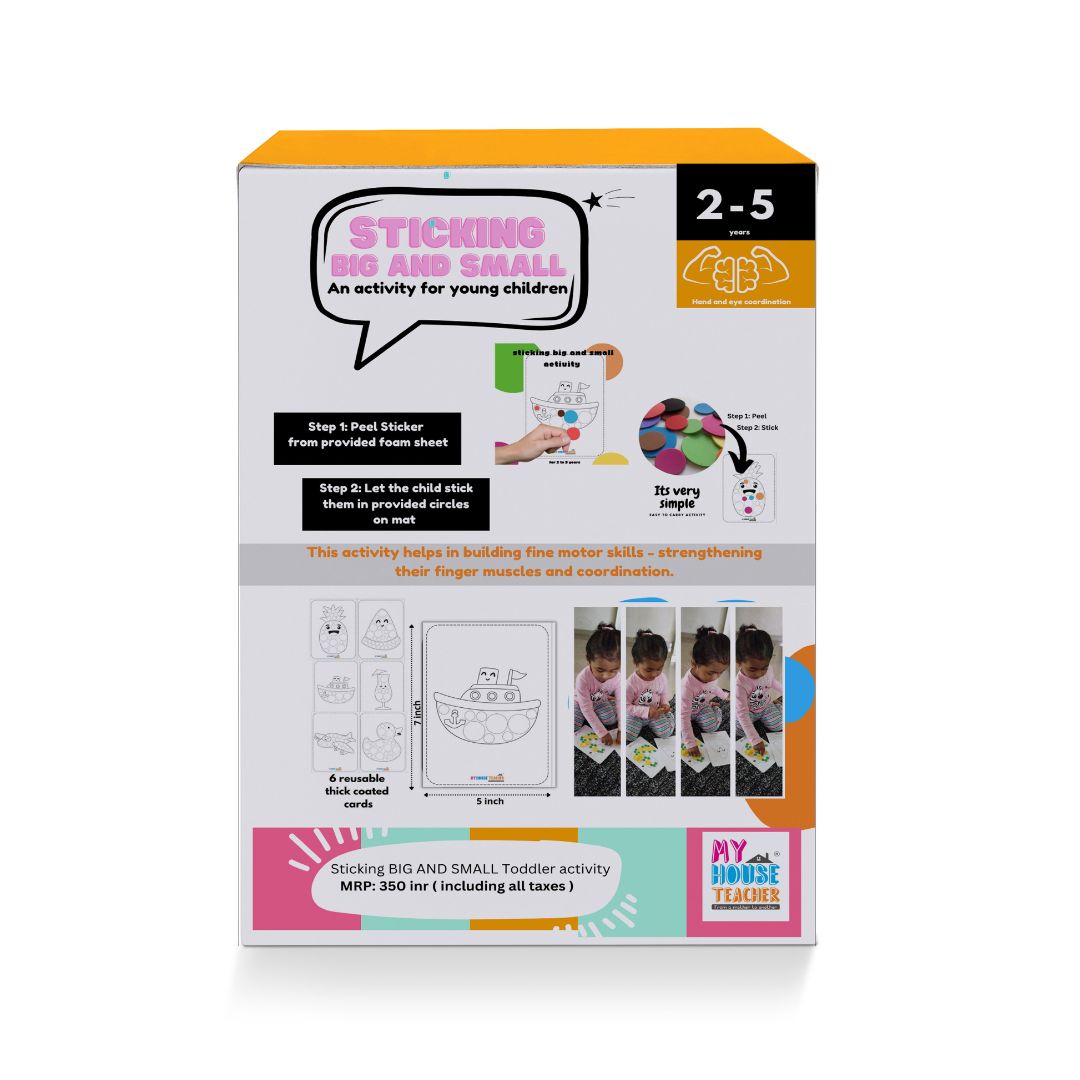 Sticking Big And Small Foam Sticker Activity Box - Pack Of 5