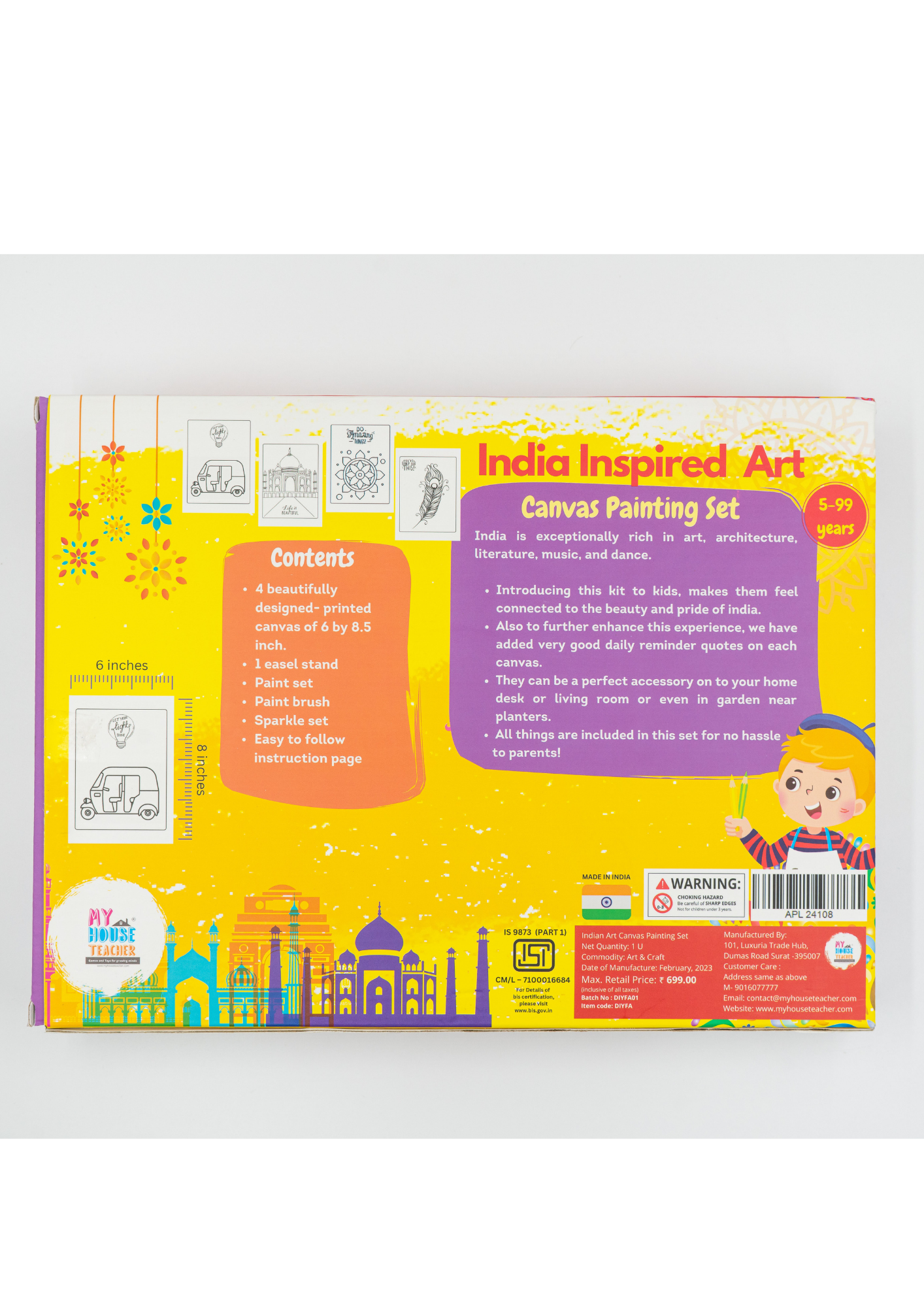 India Inspired Art Canvas Painting Set