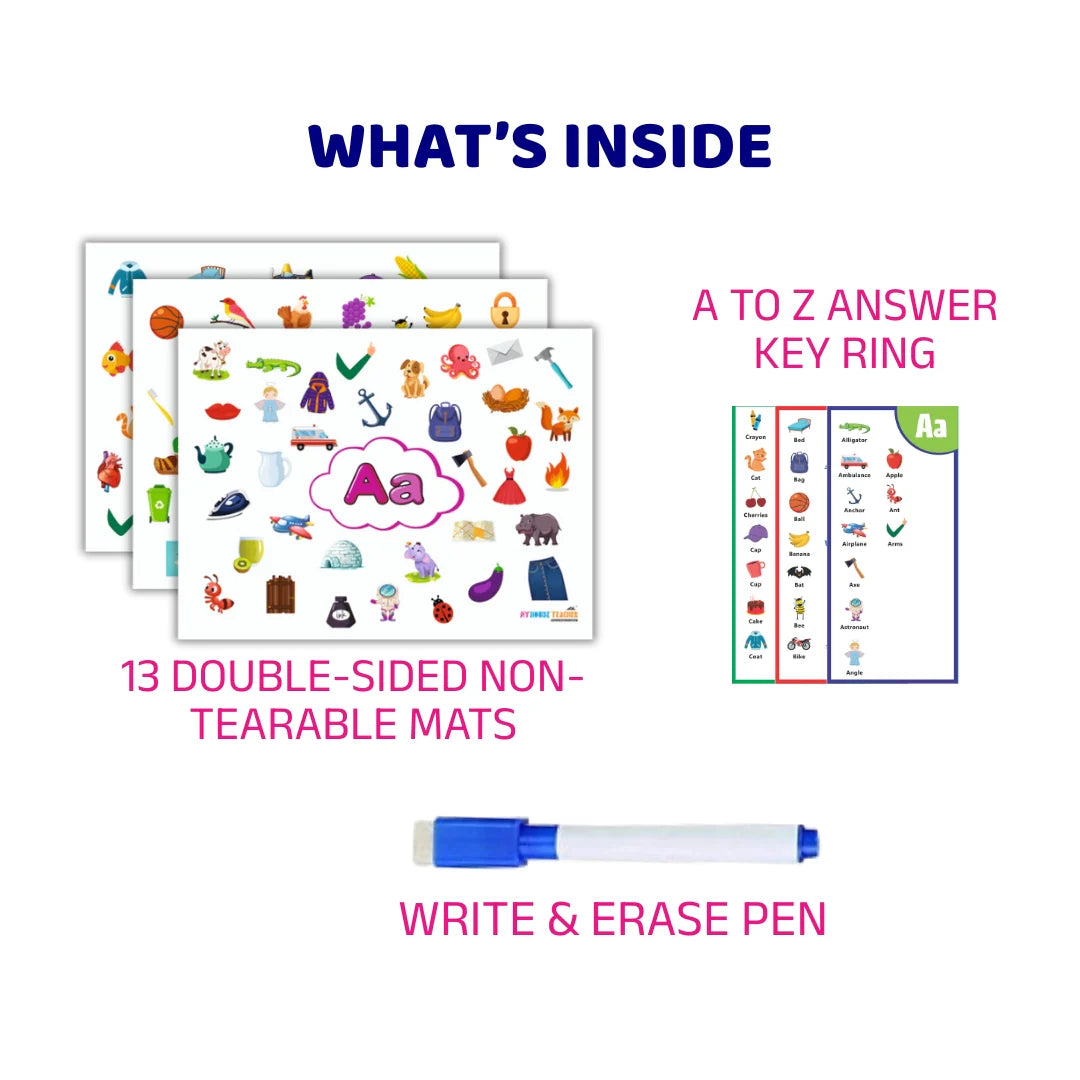 Brainy Busy Binder and Alphabet Picture Search Mats Set Combo Saver Pack