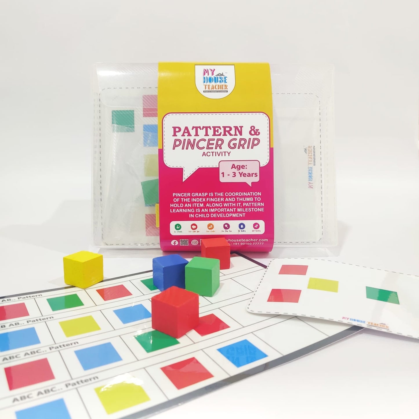 My House Teacher Pattern And Pincer Grip Activity Busy Bag, Educational Toys For Kids Learning, Kids Activities Toys