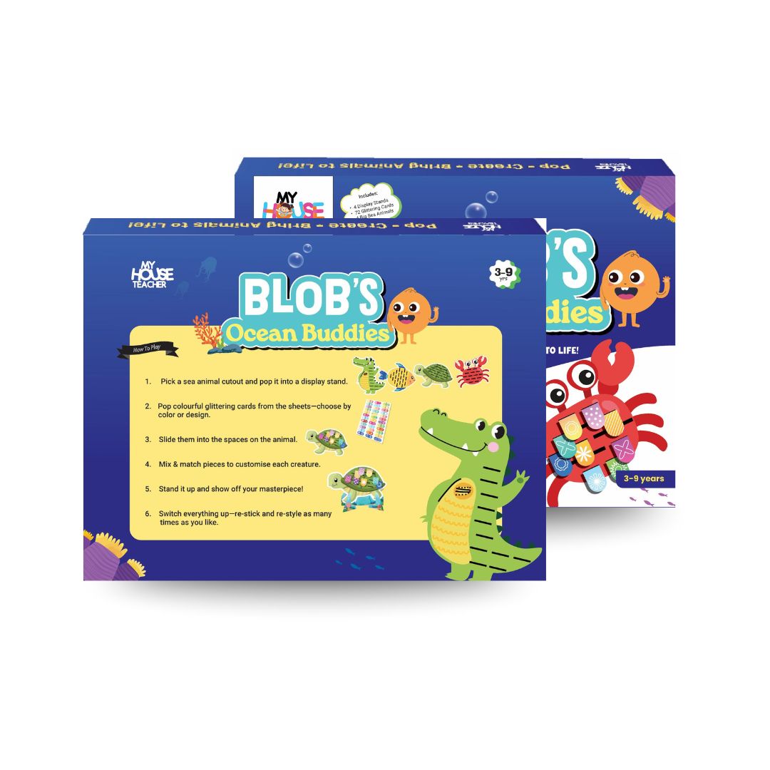 Blob’s Ocean Buddies – DIY Ocean Animal Craft Kit for Kids (Ages 3 to 8 )