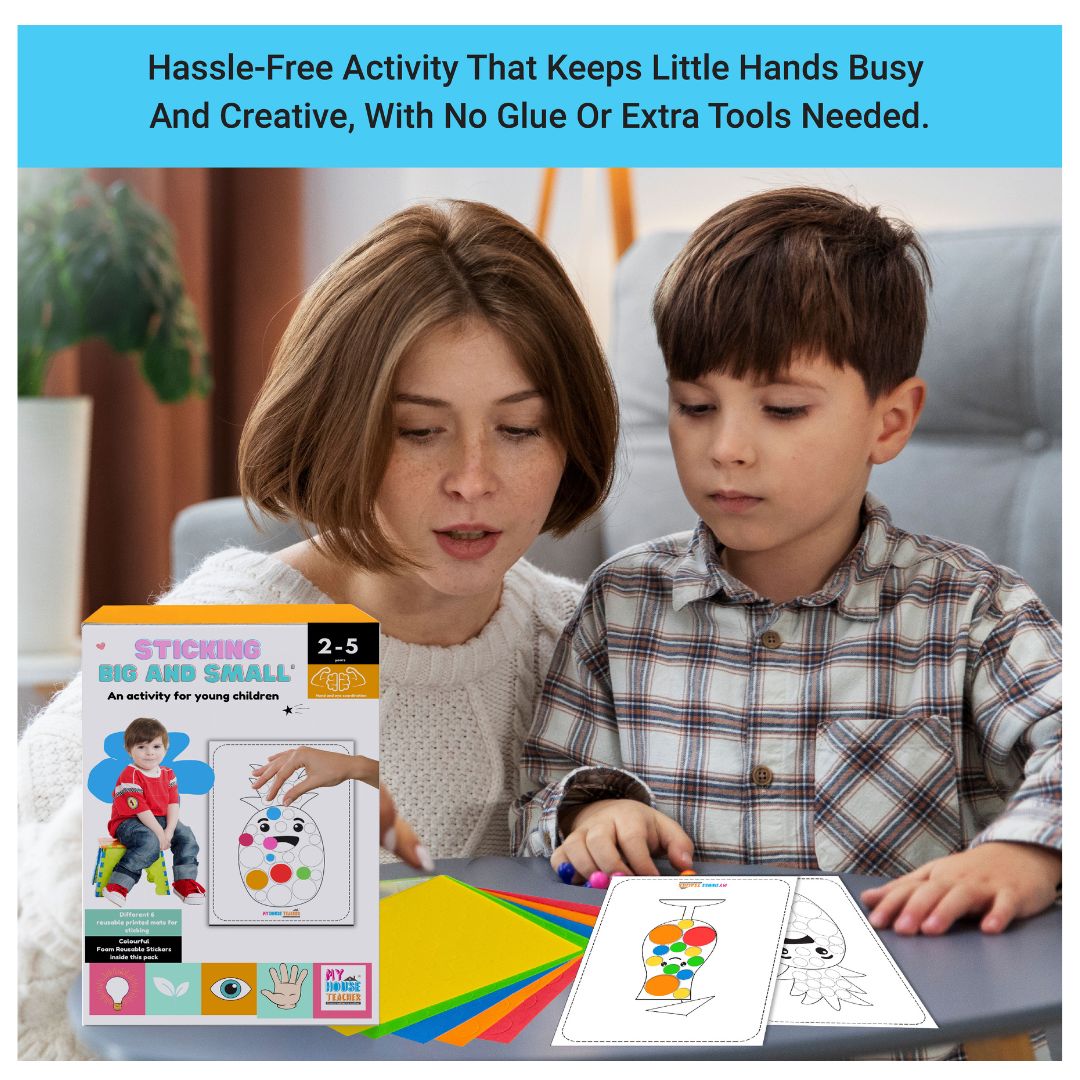 Sticking Big And Small Foam Sticker Activity Box - Pack Of 5