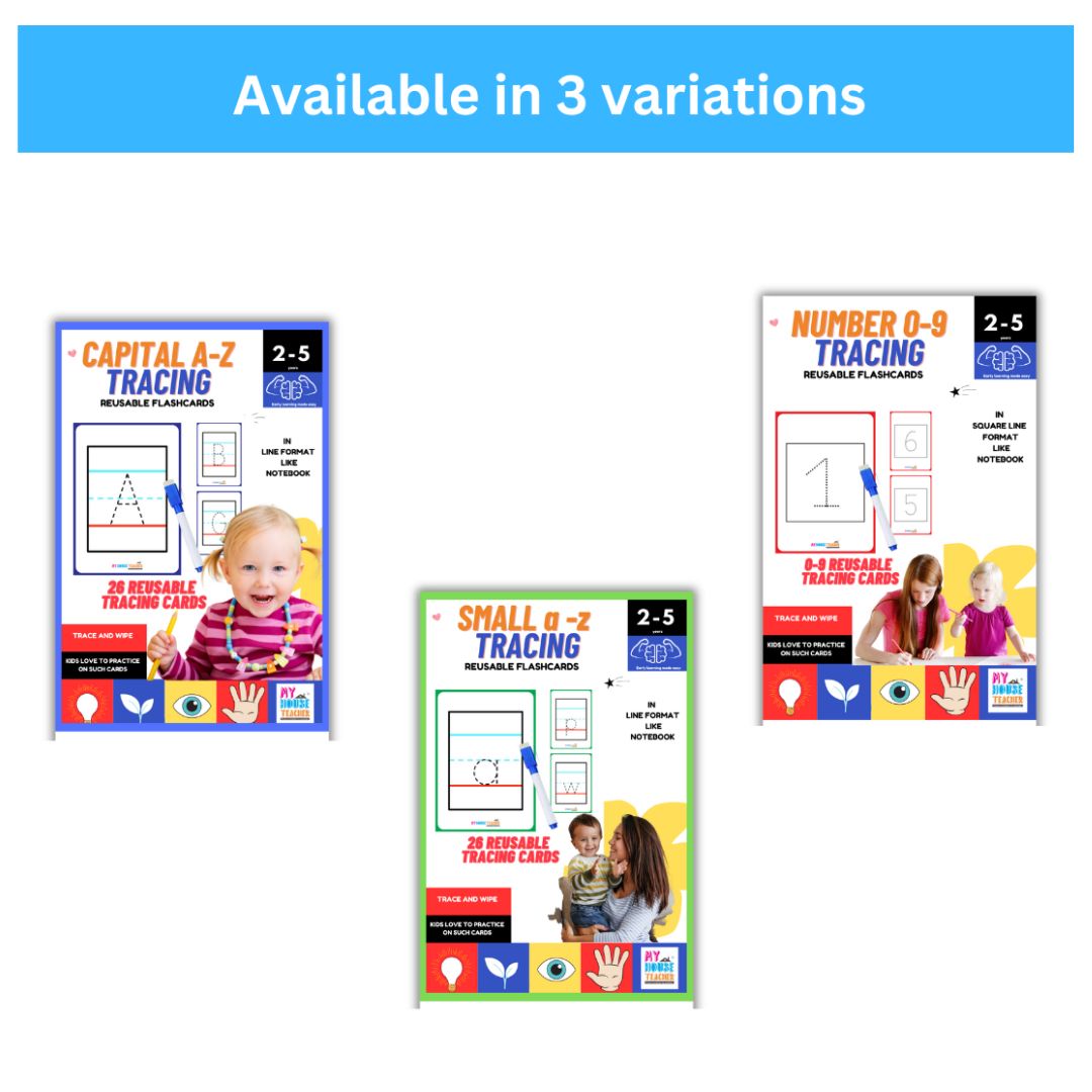 Numbers 0-9 Tracing Reusable Flashcards