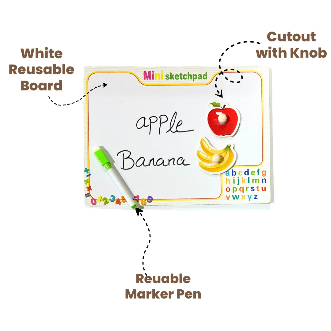 Wooden Fruits Peg Puzzle with Knobs