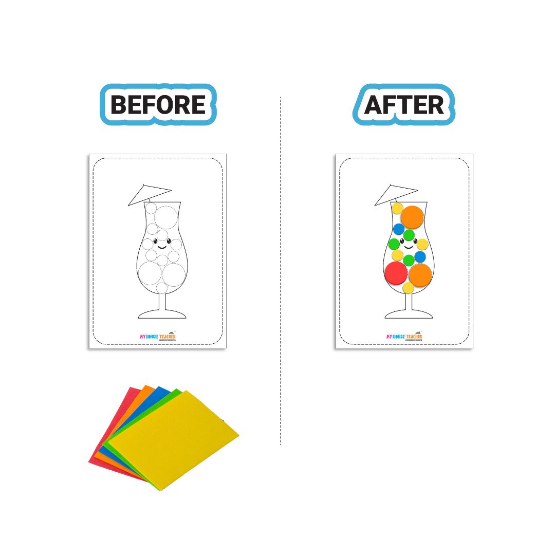 Sticking Big And Small Foam Sticker Activity Box