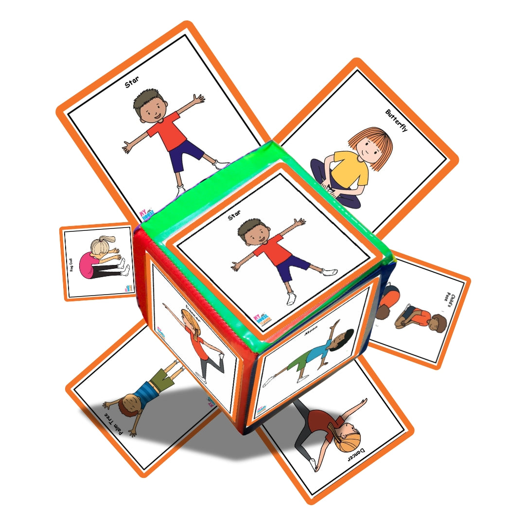 Yoga Poses Cards with a Huge Dice