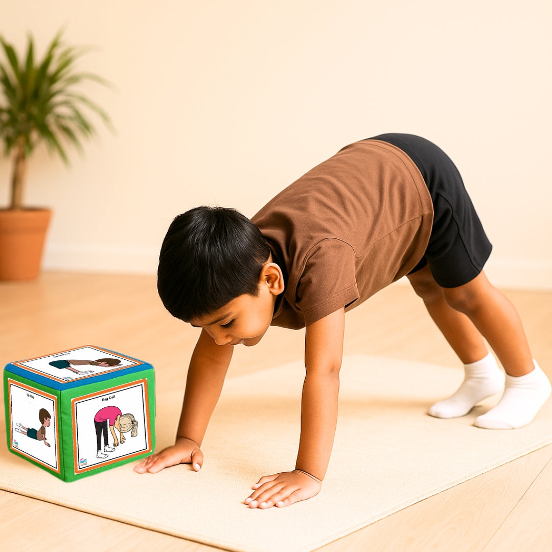 Yoga Poses Cards with a Huge Dice