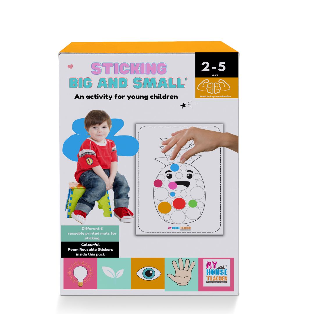 Sticking Big And Small Foam Sticker Activity Box - Pack Of 5