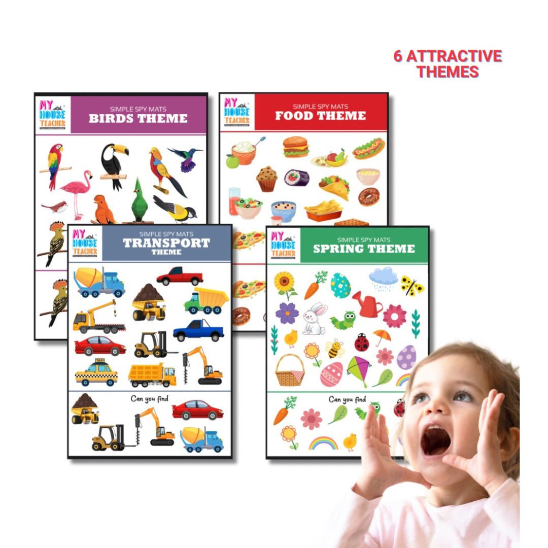 Ispy Busy Bag- Picture Search Reusable Mats Activity for babies and toddlers