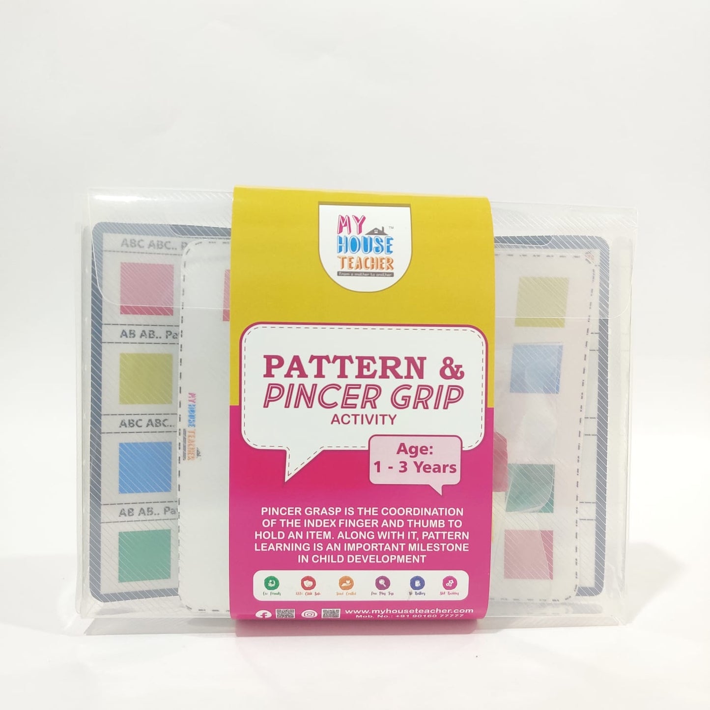 My House Teacher Pattern And Pincer Grip Activity Busy Bag, Educational Toys For Kids Learning, Kids Activities Toys