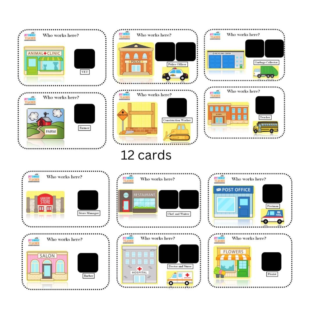Community Helpers and Where they Work Fun Learning Activity Pack
