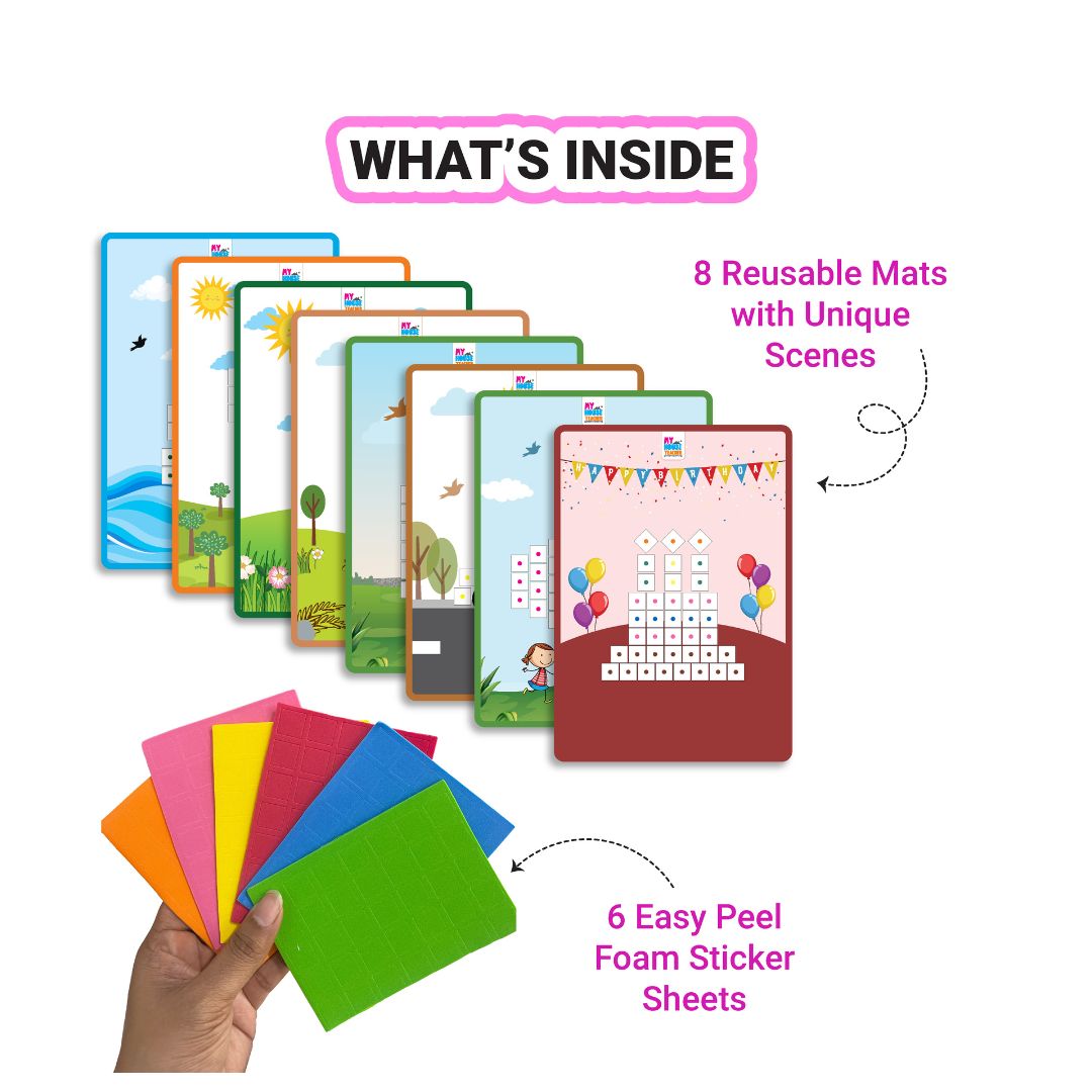 Mosaic Art Sticker Jumbo Activity - Pack of 10