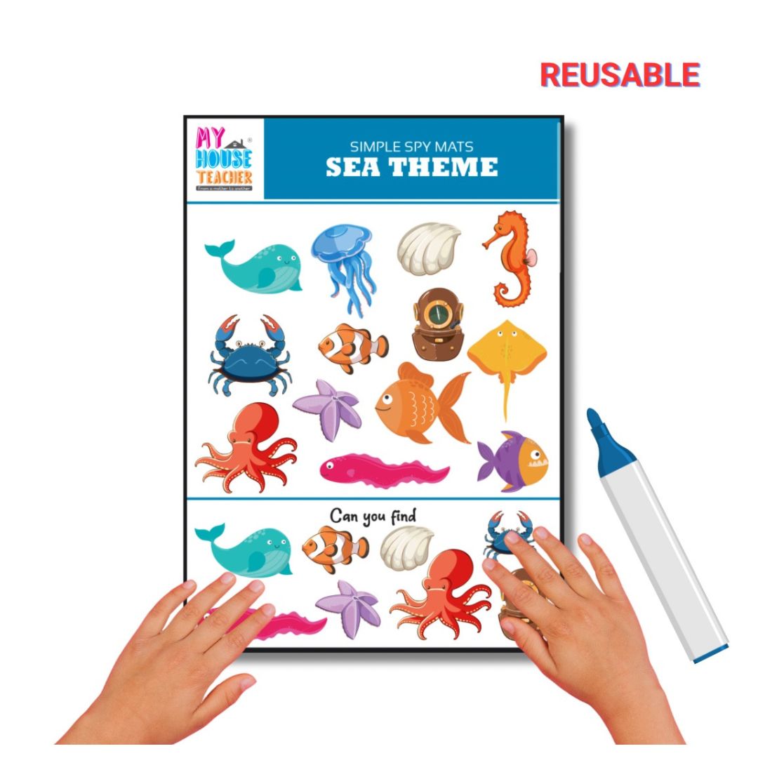 Ispy Busy Bag- Picture Search Reusable Mats Activity for babies and toddlers