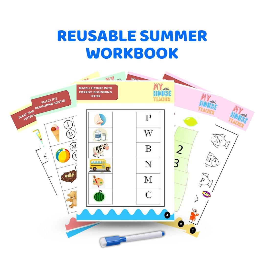 All in One Concept Colorful Summer Worksheet Set