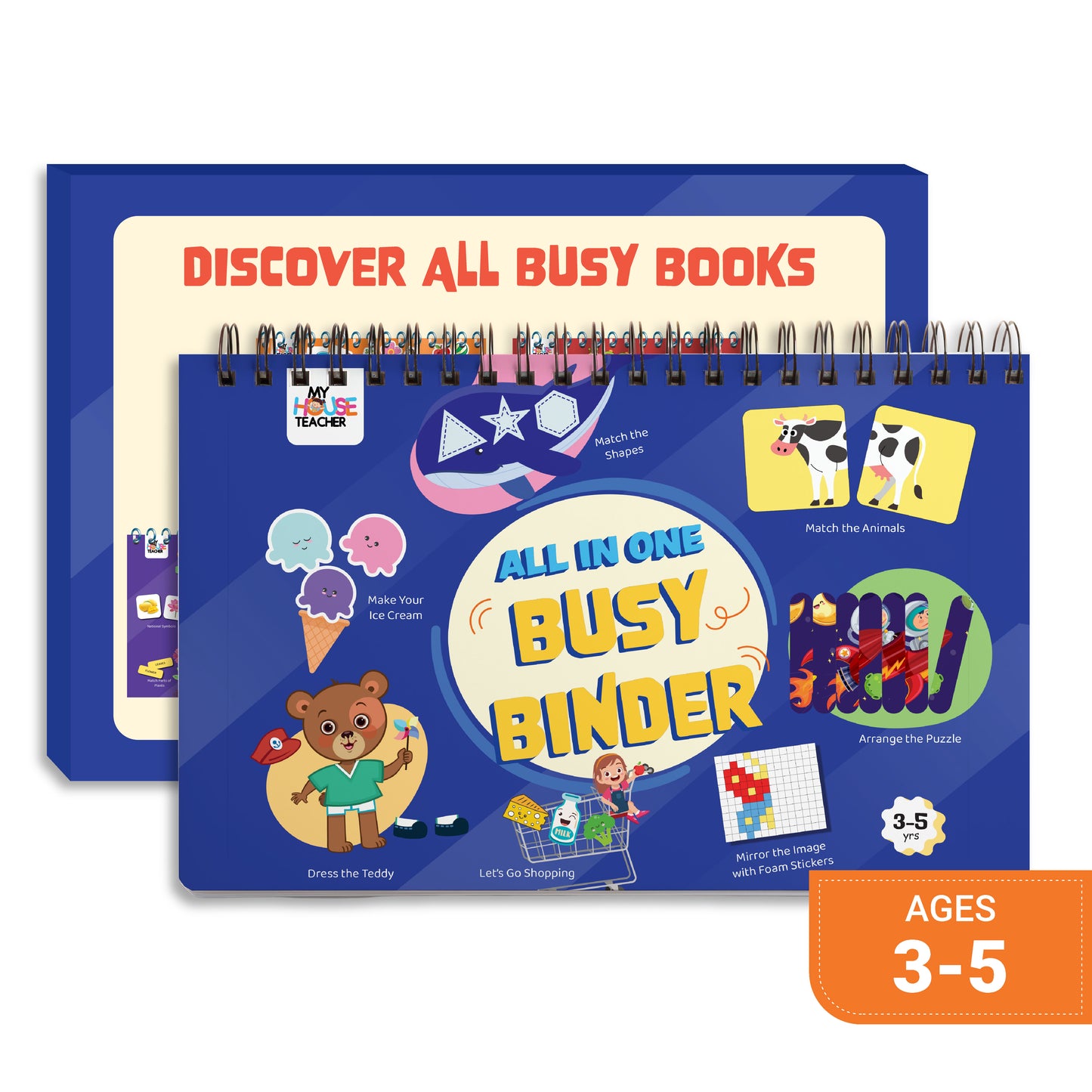 All in One Busy Binder for 3 to 5 years with logical brainy activities - Pack of 5
