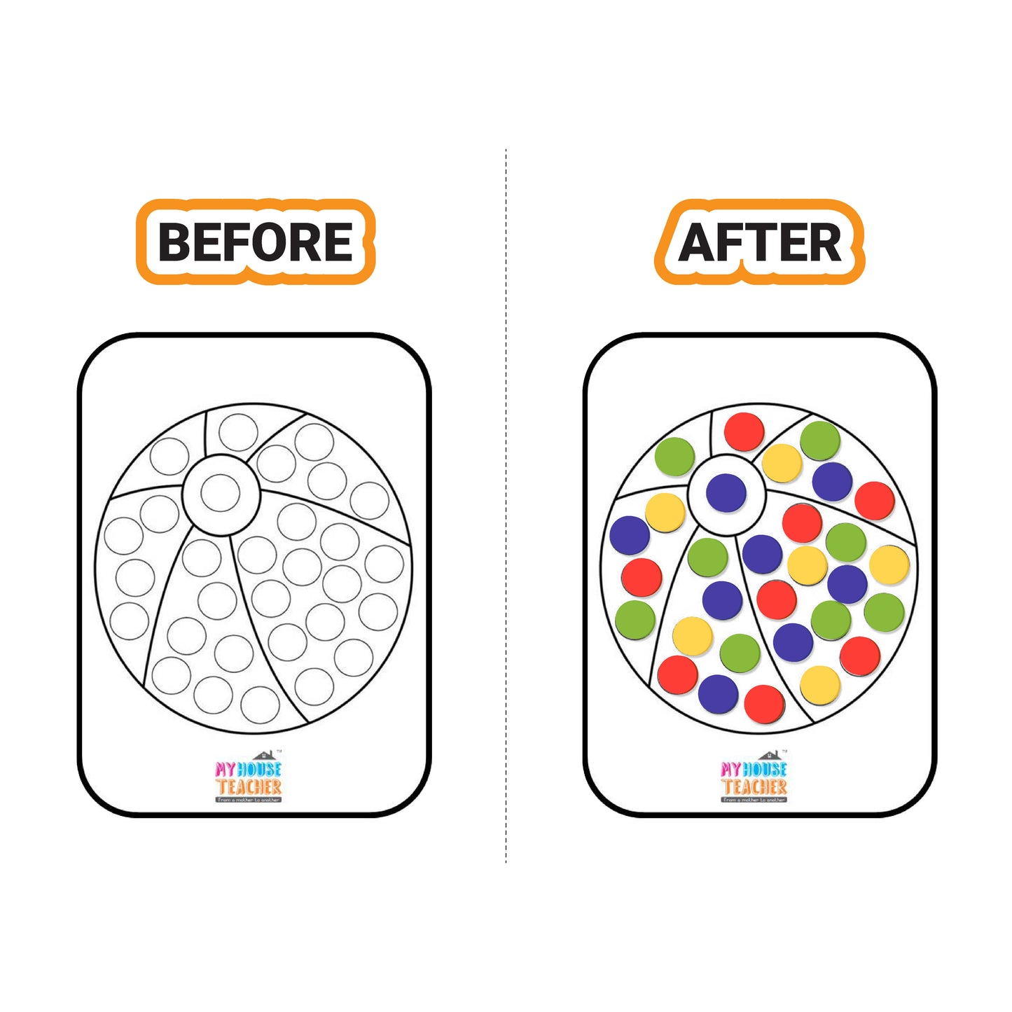 Fun Sticking Activity Box With Foam Stickers (Reusable)- Pack Of 10