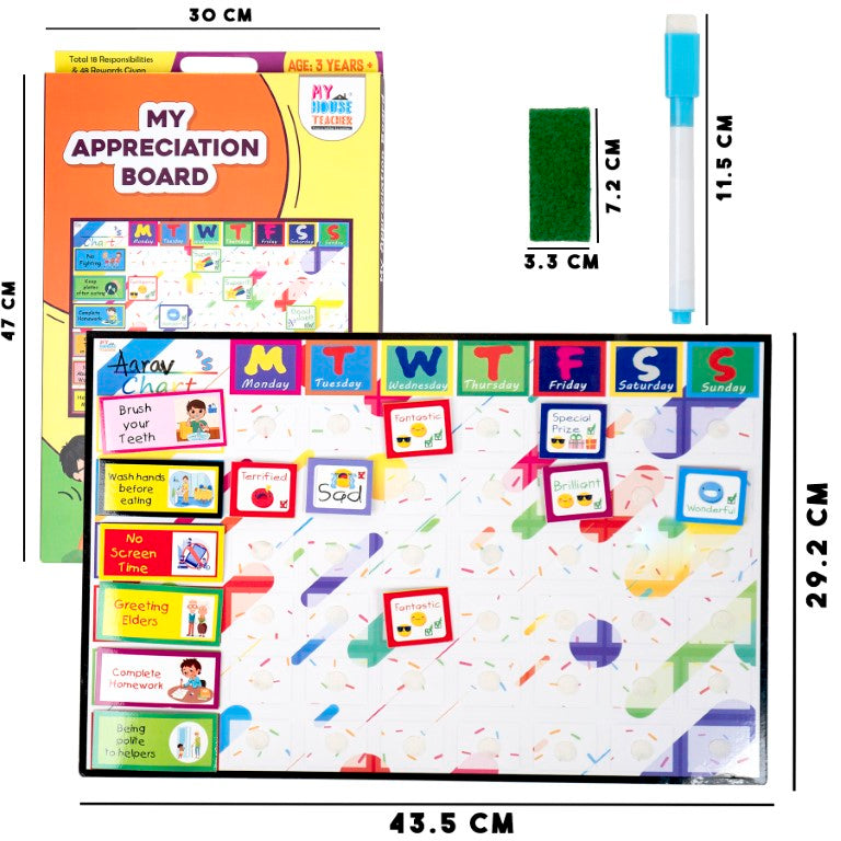 Magnetic My Appreciation Chart For Parents and Kids