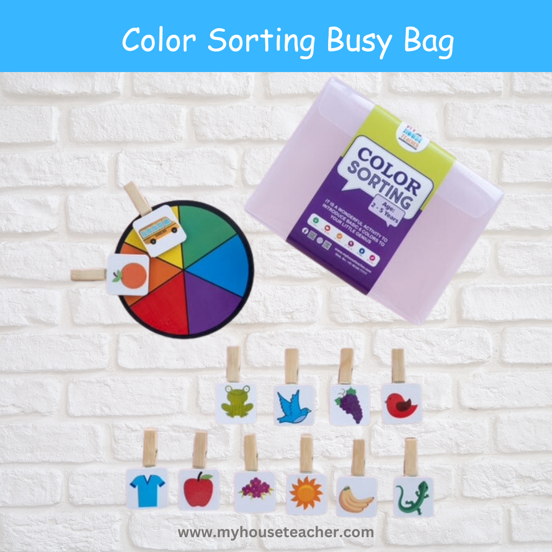 Color Sorting Toddler Busy Bag For Babies And Toddlers