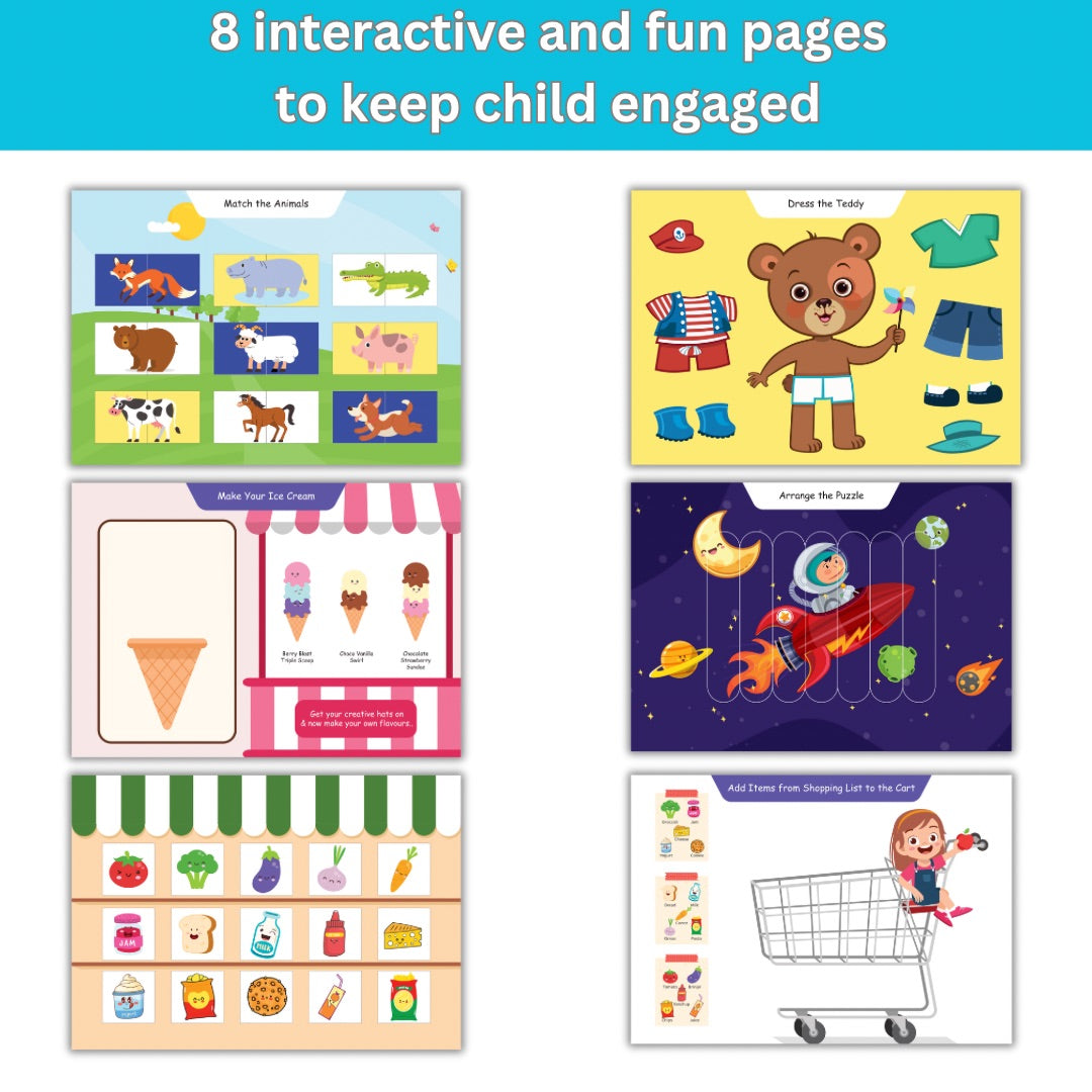 All in One Busy Binder for 3 to 5 years with logical brainy activities