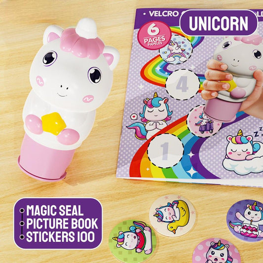 Magic Sticker and Stamper Activity Kit for Kids (Unicorn)