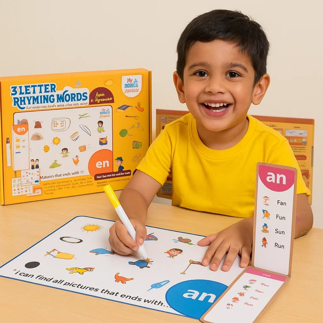 Three Letter Rhyming Words Learning Pack