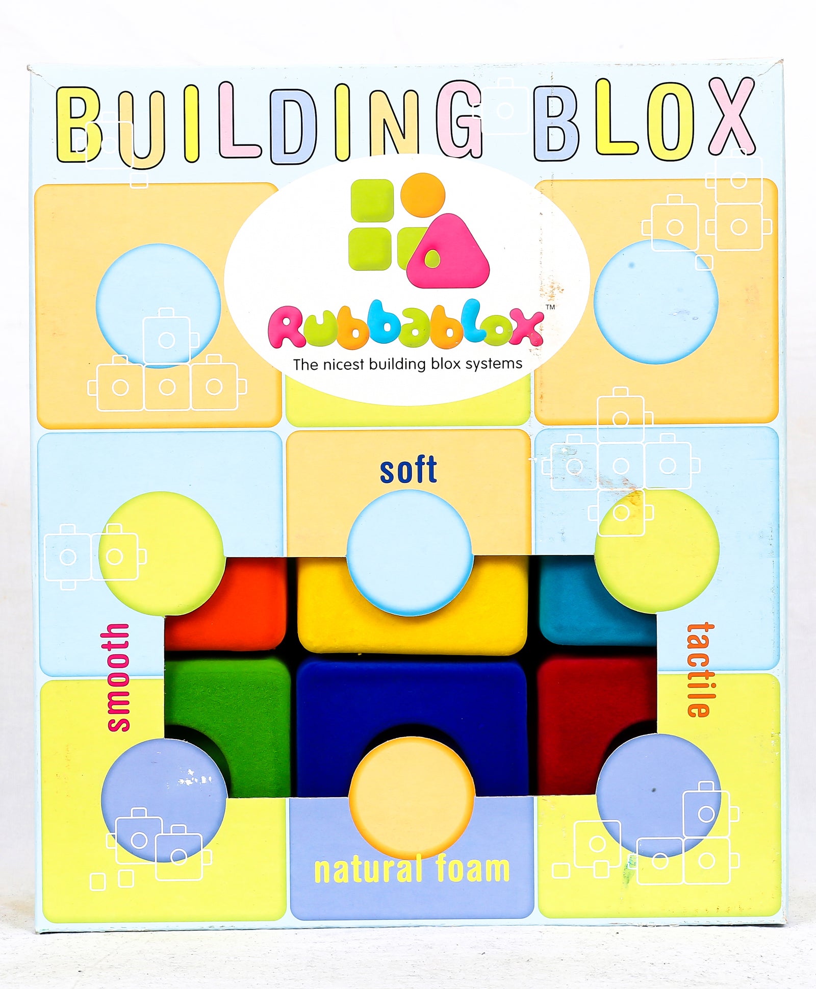 Rubbabu Rubbablox Basix Natural Rubber Foam Blocks for Building