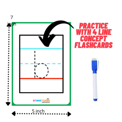 Small a to z Alphabet Tracing Reusable Flashcards