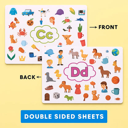 Alphabet A to Z Picture Search Activity with 26 Reusable Mats