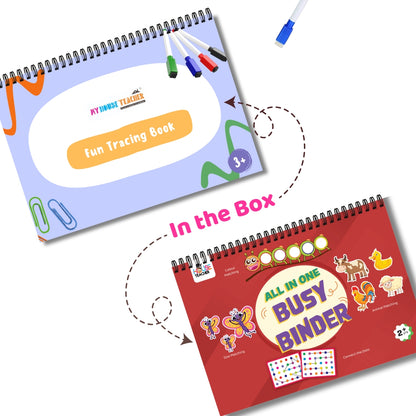 Two in One Busy Binder Book Set for 2 to 4 year toddlers