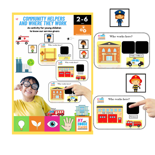 Community Helpers and Where they Work Fun Learning Activity Pack