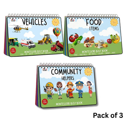 Pack of 3 Vehicles • Food • Community Helpers