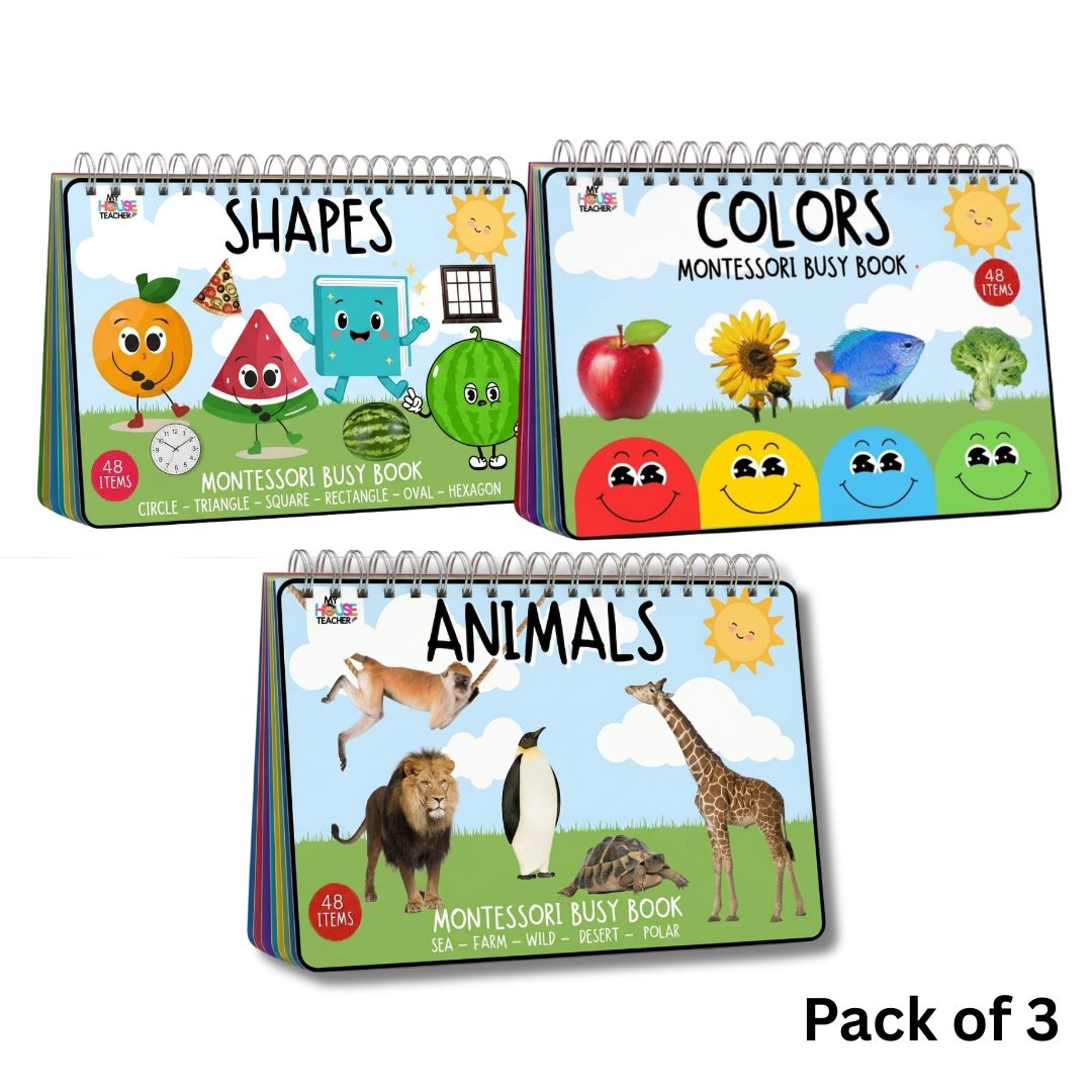 Pack of 3 | Shapes • Colors • Animals