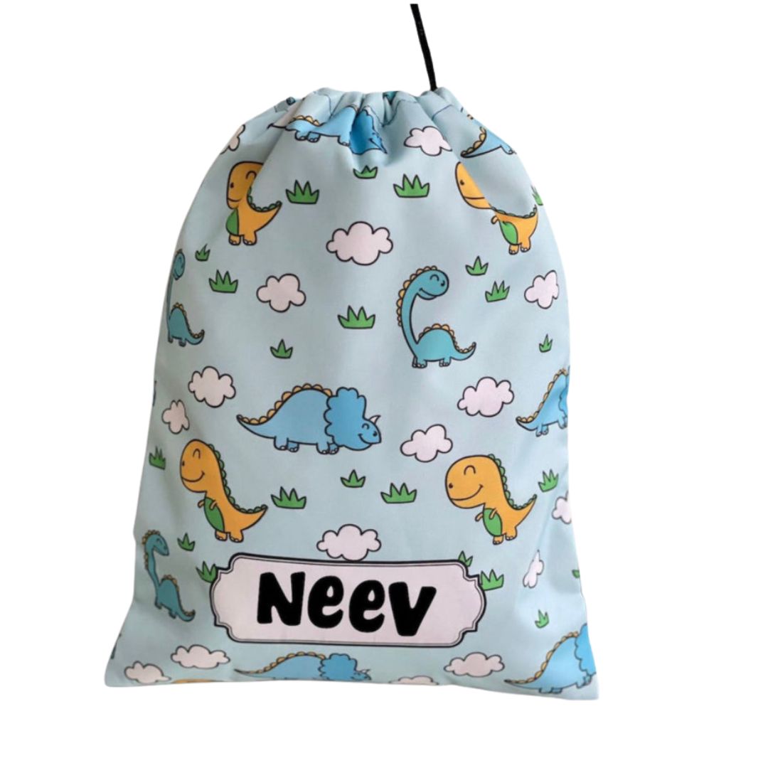 Drawstring Backpack - Dino pattern