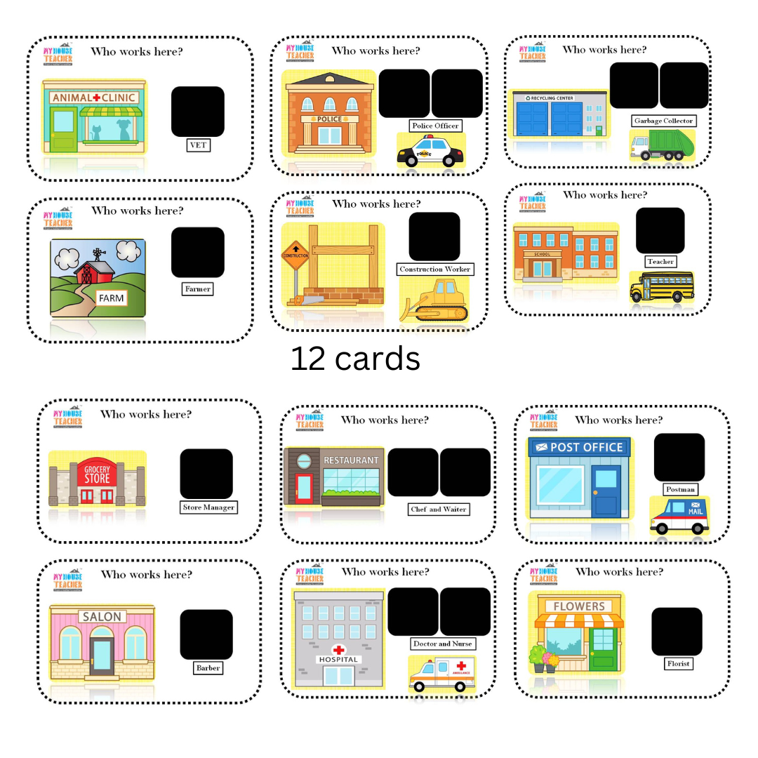 Community Helpers and Where they Work Fun Learning Activity Pack