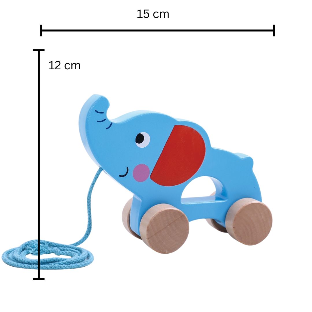 Wooden Push Pull Toy - Elephant