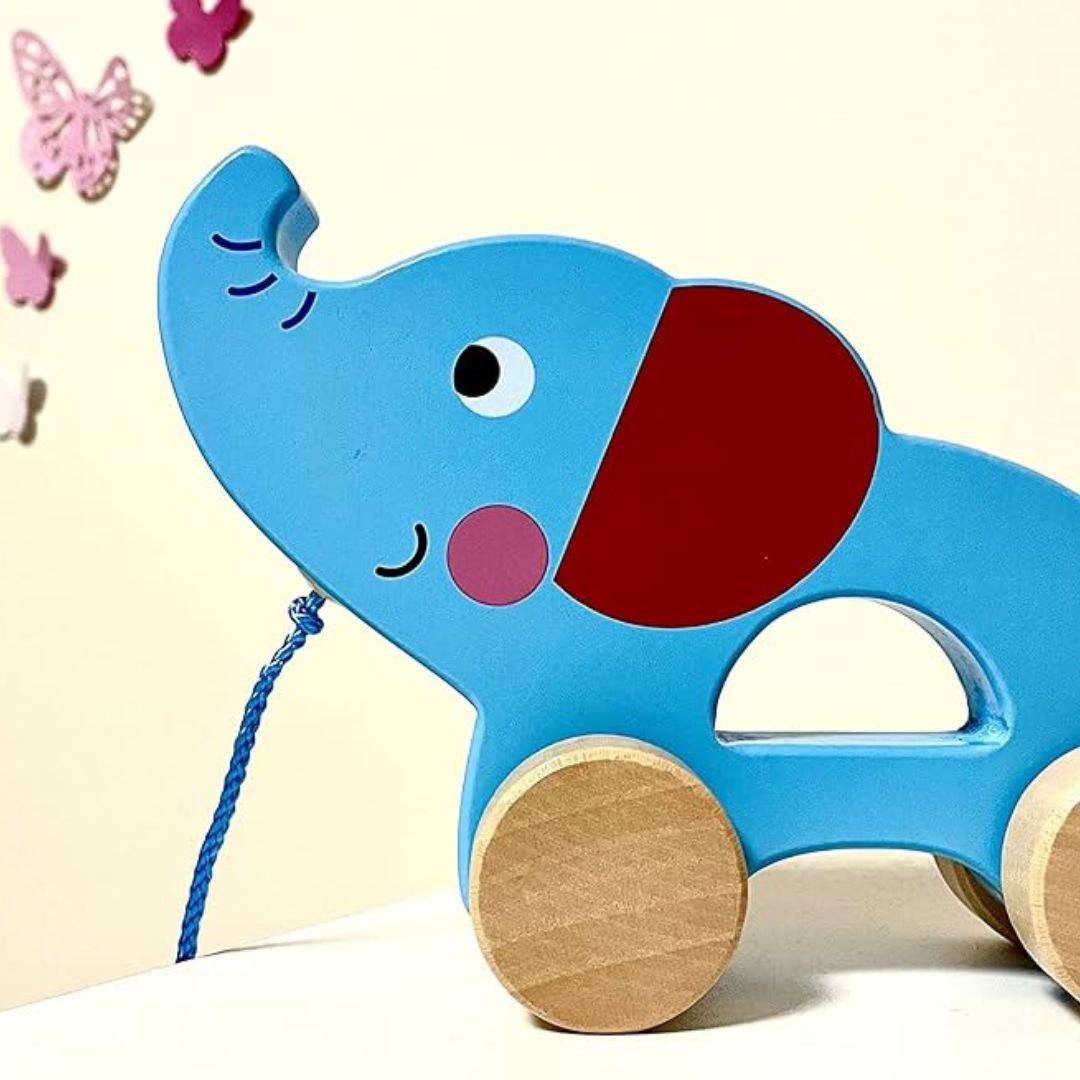 Wooden Push Pull Toy - Elephant