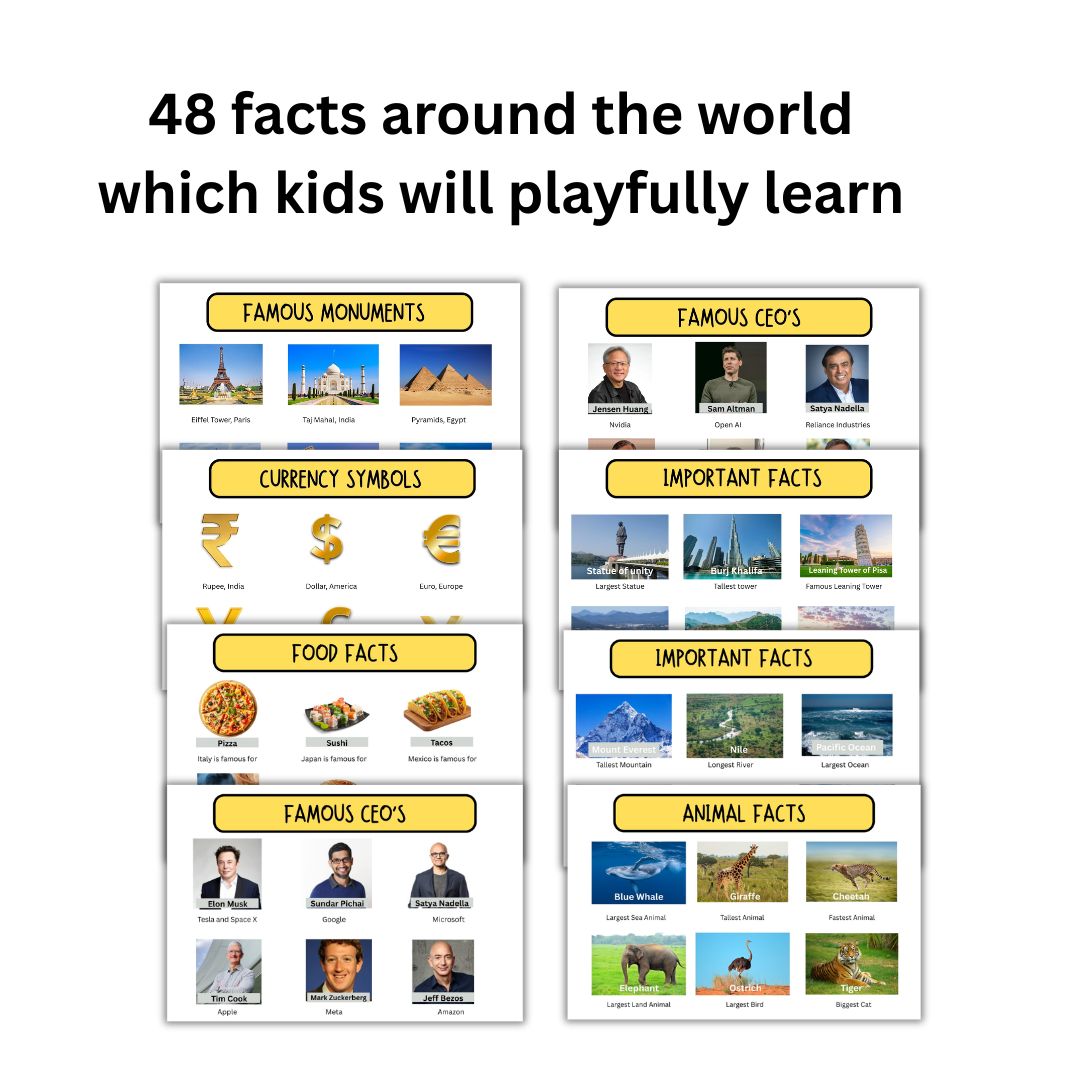48 World Facts Busy Book for Kids
